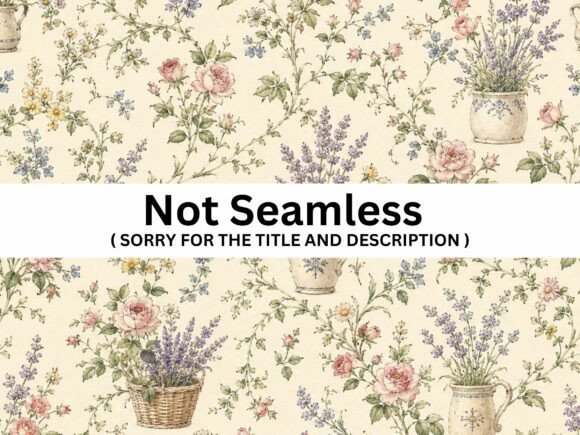 Lavender Cottage Floral Seamless Pattern: A Versatile Design for Creative Projects