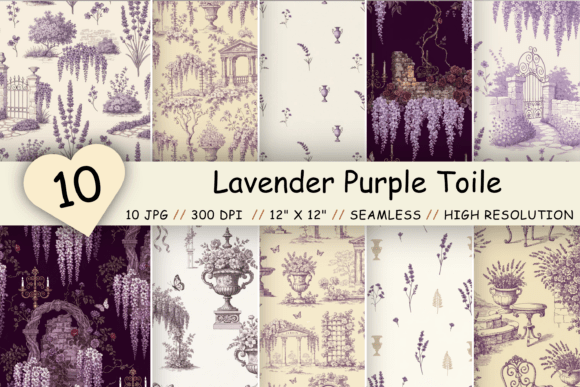 Lavender Purple Toile Digital Paper: A Versatile and Elegant Design for Every Creative Project