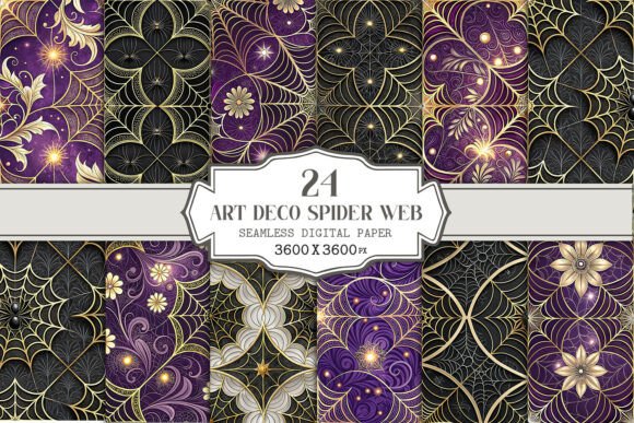 Luxury Gothic Spider Web Seamless