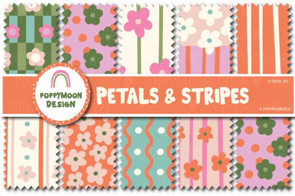Petals Stripes Paper Set
