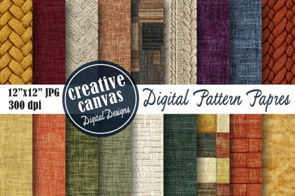 Rustic Linen Texture Digital Paper Bundle