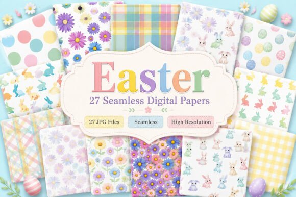 Seamless Easter Digital Bundle: A Versatile Resource for Spring Creativity