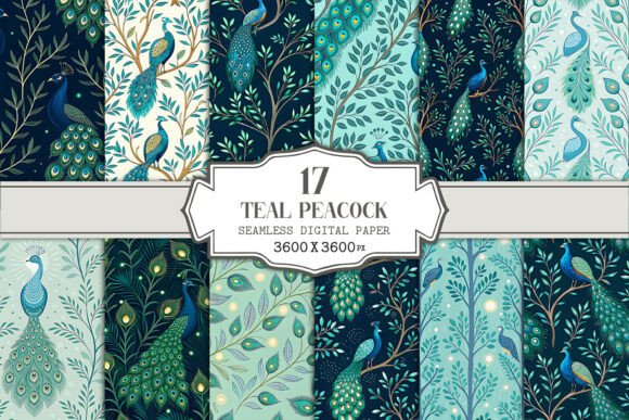 Teal Peacock Seamless Pattern Bundle: A Comprehensive Overview