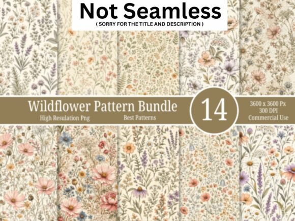 Vintage Wildflower Pattern Bundle