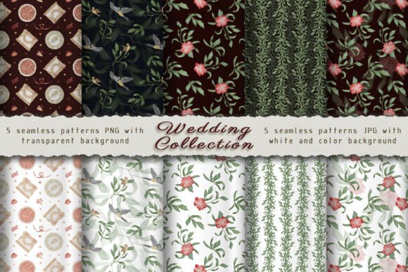 Wedding Seamless Pattern Watercolor: A Touch of Elegance for Every Creative Project